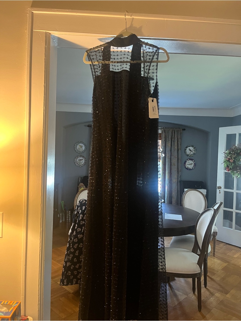 STAUD Stardust Onyx Black Beaded Maxi Dress - Picture 3 of 5